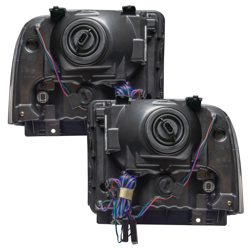 Ford Excursion Headlight Assemblies - ORACLE Lighting - ColorSHIFT w/o Controller - Chrome - 2005